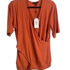 Universal Standard Women's Crossover Front Ribbed Top NWT
